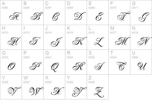 Renaissance-Regular  uppercase A-Z preview