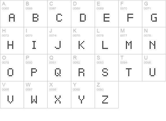 Repetition Scrolling uppercase A-Z preview