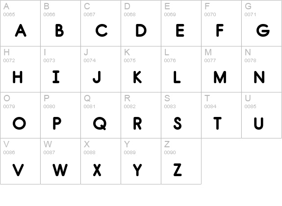 Report Bold uppercase A-Z preview