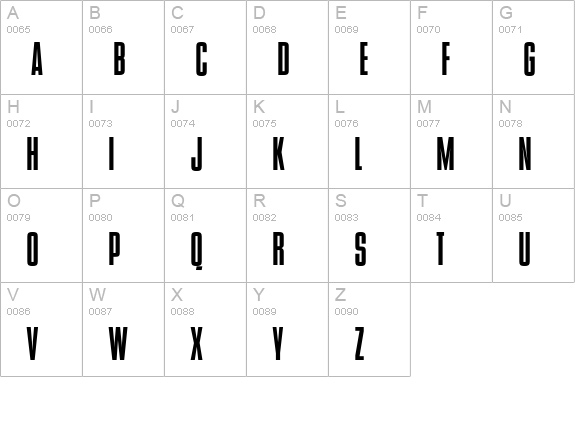 ReportBold uppercase A-Z preview