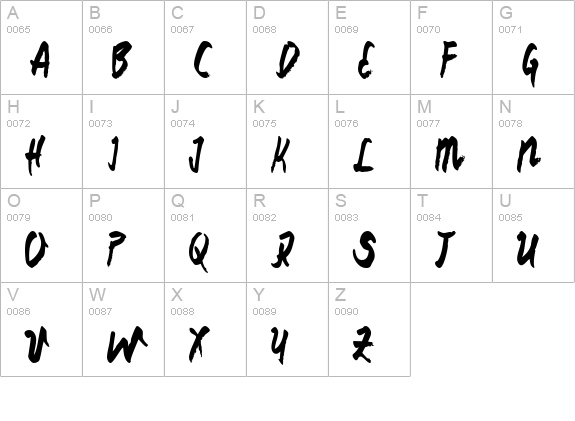 Reporter 00 uppercase A-Z preview