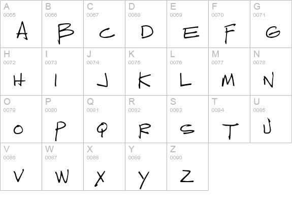 Reprobate uppercase A-Z preview