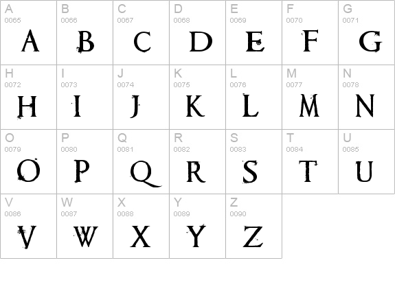 Requiem uppercase A-Z preview