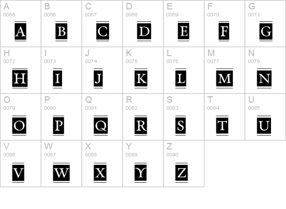 RequiemOrnaments-HTF-Text uppercase A-Z preview