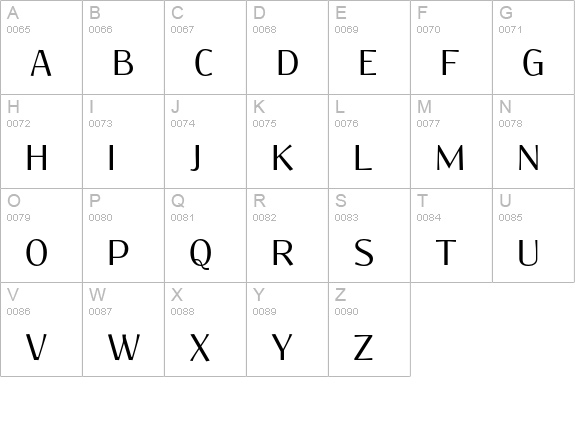 Resagokr uppercase A-Z preview