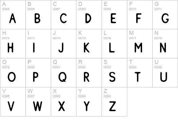 ReSiple Rounded uppercase A-Z preview