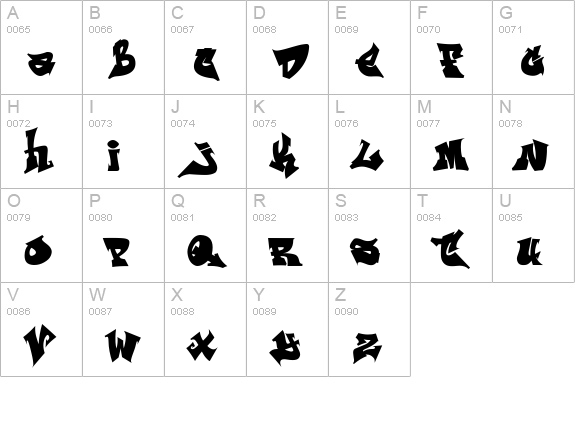 ReskaGraf uppercase A-Z preview