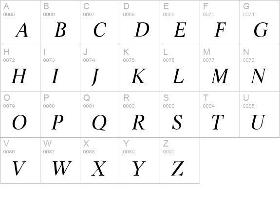 ResourceSSK Italic uppercase A-Z preview