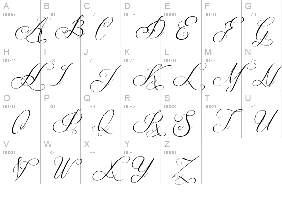 Respective Slanted uppercase A-Z preview