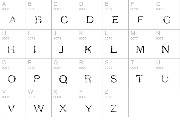 Respess Capitals Light uppercase A-Z preview