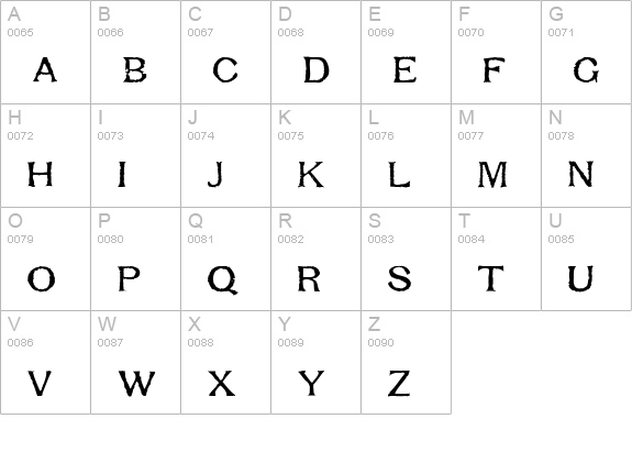 Respess Capitals Medium uppercase A-Z preview