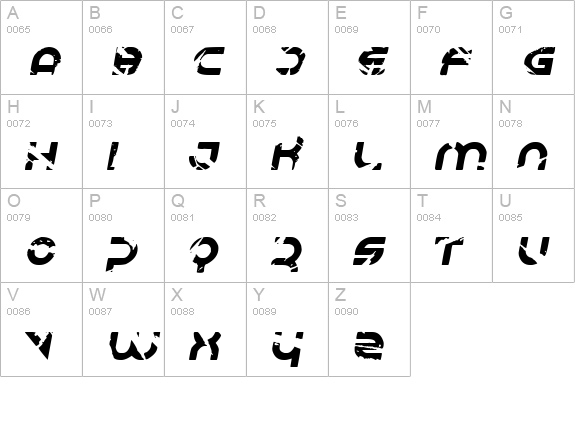 Respire uppercase A-Z preview