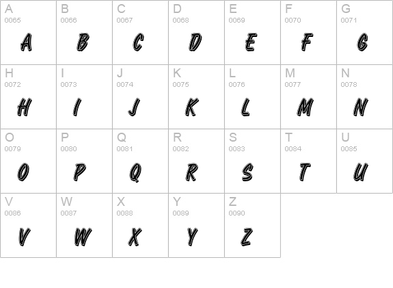 Retail Script Std uppercase A-Z preview