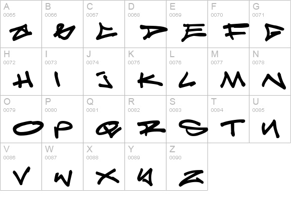 Reticulum 3 uppercase A-Z preview