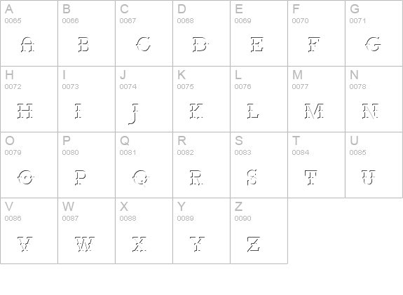 Retro Pop Inline uppercase A-Z preview