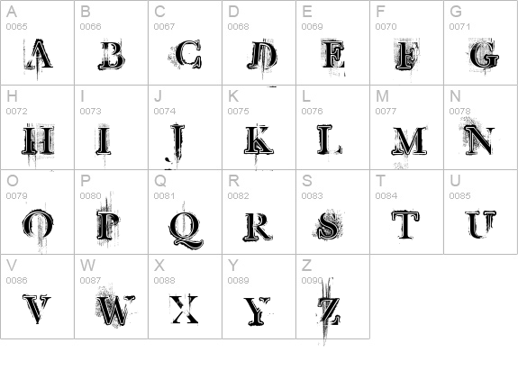 Retro Rock Poster uppercase A-Z preview