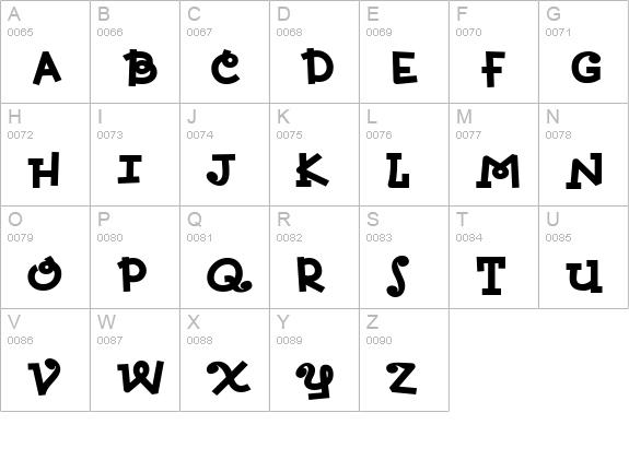RetrofitBold uppercase A-Z preview