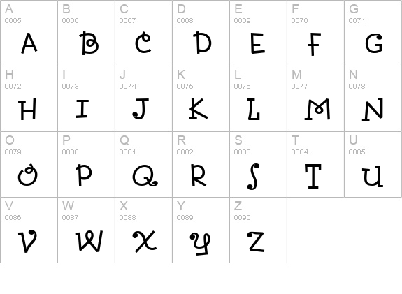 RetrofitLight uppercase A-Z preview