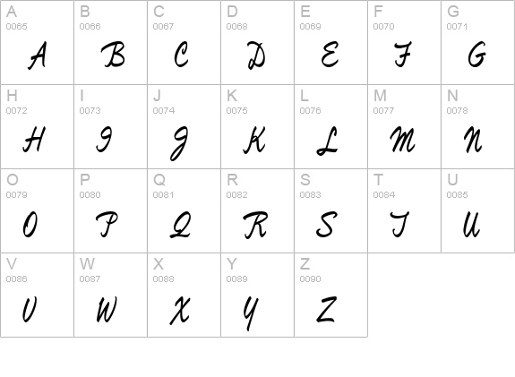 RetroRepro JF uppercase A-Z preview