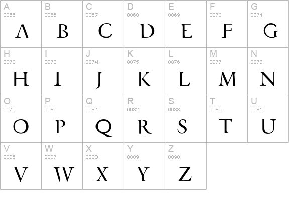 Retrospecta uppercase A-Z preview