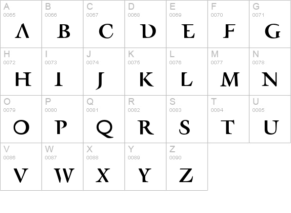 RetrospectaBold uppercase A-Z preview