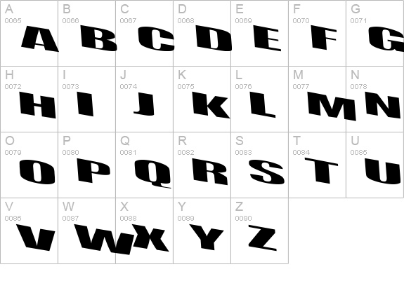 Retsyn Dilated uppercase A-Z preview