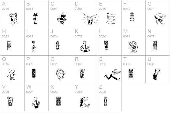 Return of the Retrobats uppercase A-Z preview