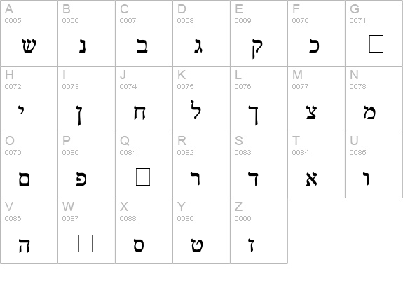 Reuven Normal uppercase A-Z preview
