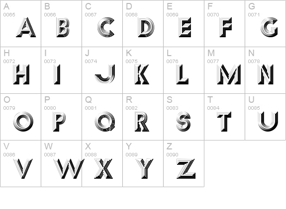Reverb uppercase A-Z preview