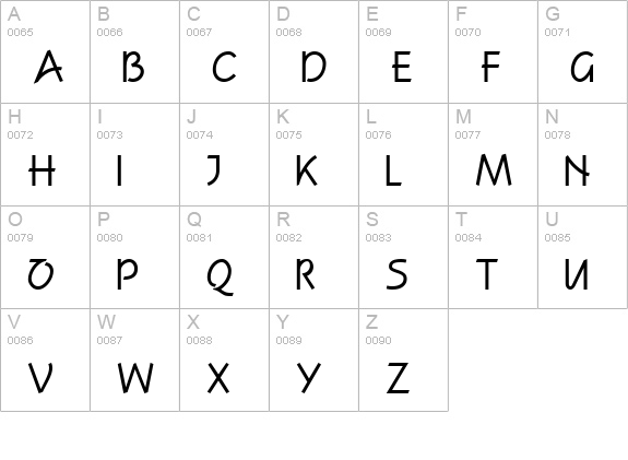 Revere Normal uppercase A-Z preview
