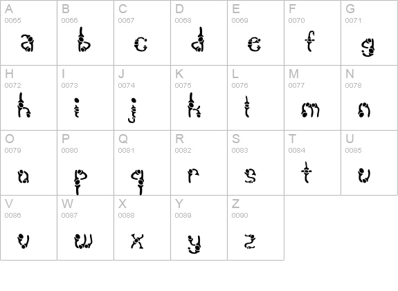 reverence uppercase A-Z preview
