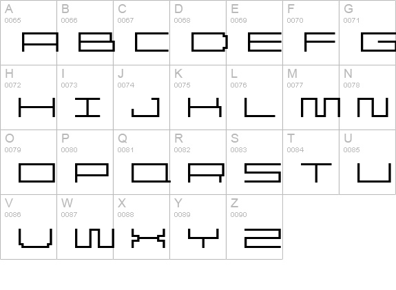 Reversion Light uppercase A-Z preview