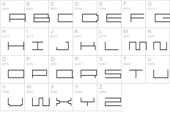 Reversion Thin uppercase A-Z preview