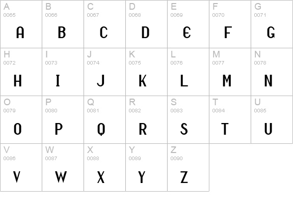 Revival uppercase A-Z preview
