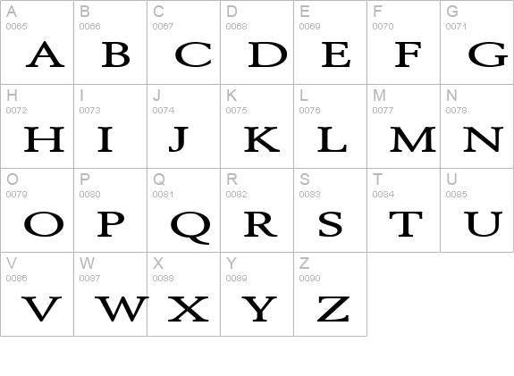 Revive 8 Extended Bold uppercase A-Z preview