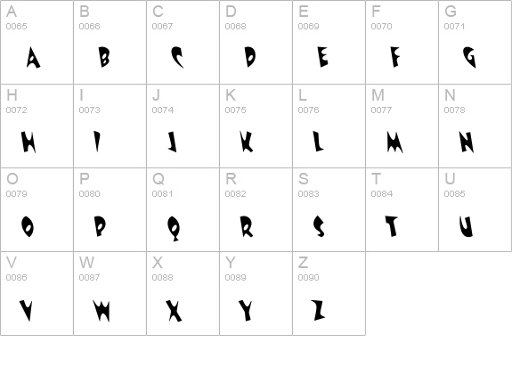 Revolver-Recoil uppercase A-Z preview
