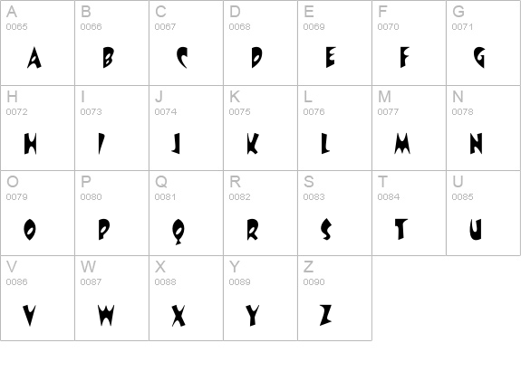 Revolver-Regular uppercase A-Z preview