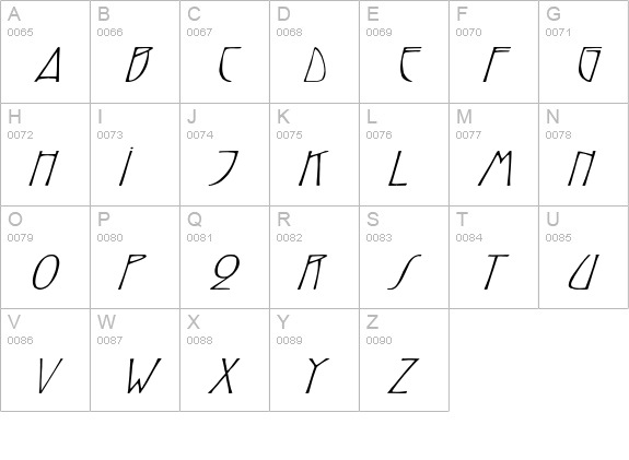 ReynoldCaps Wd Italic uppercase A-Z preview