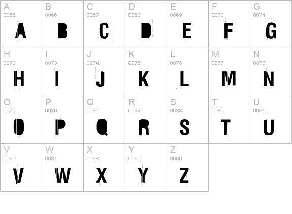 Rez uppercase A-Z preview