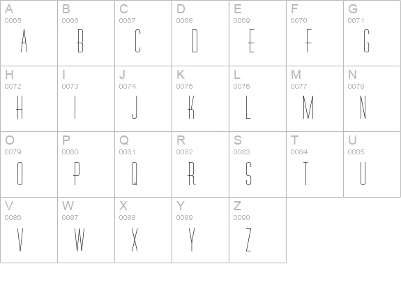 RhyOlver uppercase A-Z preview