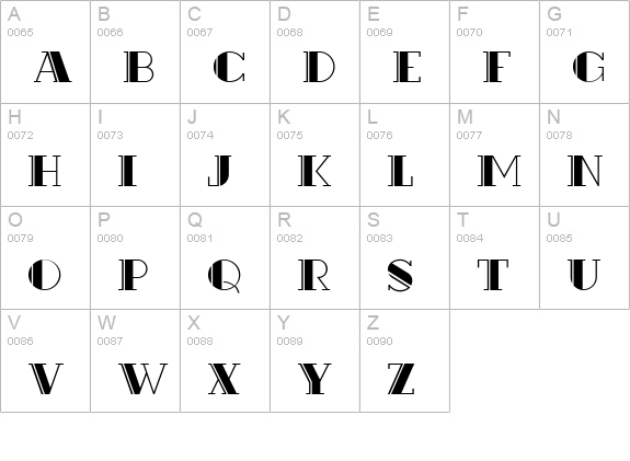 Rialto NF uppercase A-Z preview