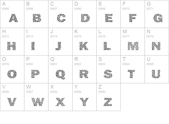 Ricecakes uppercase A-Z preview