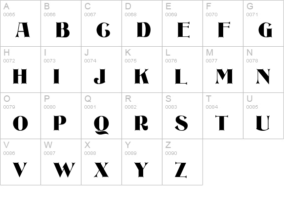 Richard uppercase A-Z preview