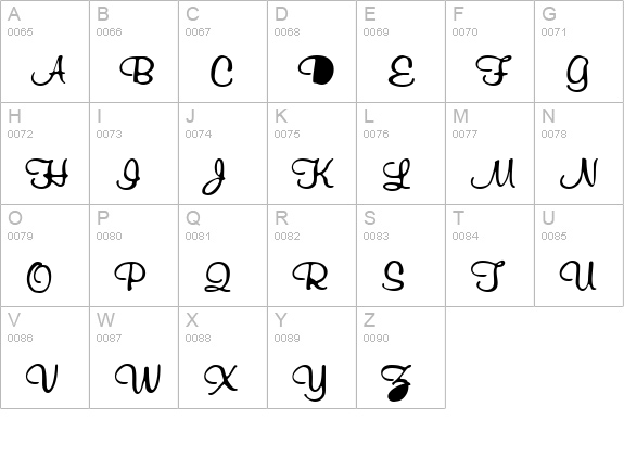 Richard Regular uppercase A-Z preview