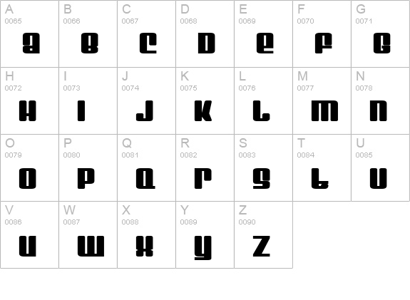 RichardManuel uppercase A-Z preview