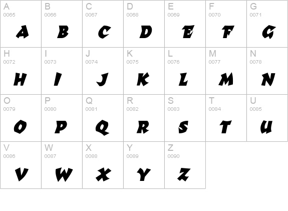 Richter Bold Italic uppercase A-Z preview