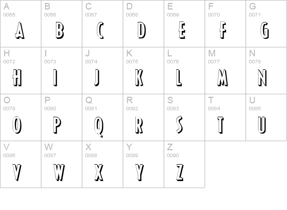 Ricks American NF uppercase A-Z preview