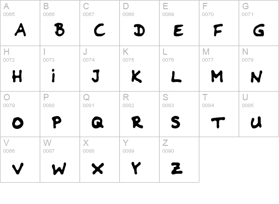 Riddleprint uppercase A-Z preview