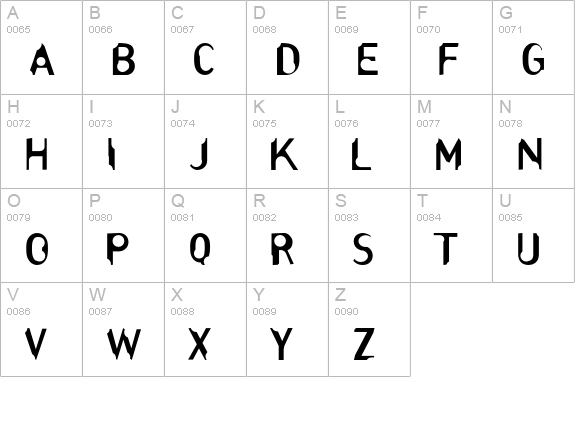 RIDdler uppercase A-Z preview