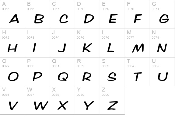 RifrafScriptSSK BoldItalic uppercase A-Z preview